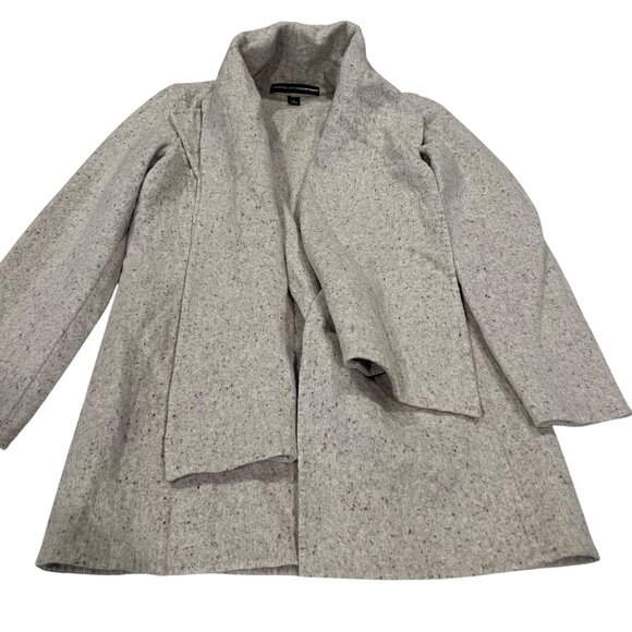 Linda Allard Ellen Tracy Jacket Womens Cream Wool Rabbit Hair Open Front Size 2 - Picture 11 of 13